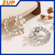 ZUP French Elegant Crystal Pearl Brooch Fashion Clothes Corsage Accessory For Women New