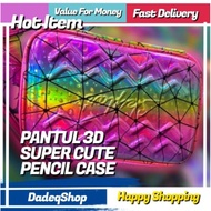 [Ready Stock] Pantulan 3D Bekas Pensel Besar 2 Zip Untuk Alat Tulis / Original Skylar 3D Glitte 2 Zi