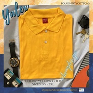 YALEX YELLOW GOLD | Plain COTTON POLOSHIRT | Red label