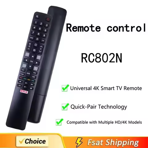 Universal Replacement FOR TCL TV Remote Control RC802N For TCL Smart TV Remote Control 4K LCD LED TV