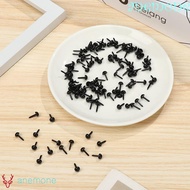 ANEMONE 100Pcs Plastic Craft Doll Eyes, Eyes Crafts Safety Black Plastic Safety Thread Eyes, Plastic