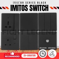 🔥SIRIM🔥IMITOS BR SERIES SWITCHES & SOCKET OUTLET (BLACK)