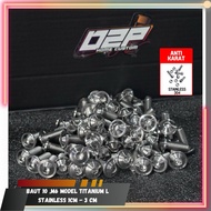 10 bolts m6 titanium L stainless steel titanium model