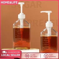 1100ml Coffee Syrup Dispenser with Pump Scale Drip Dispenser, 5/8/10CC.