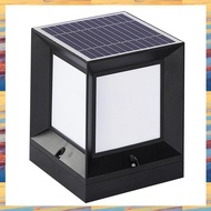 (ZWNA) LED Solar Column Headlight Solar Powered Pillar Lamp Outdoor Waterproof Wall Light for Courty