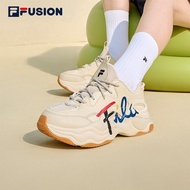 FILA FUSION斐乐潮牌女鞋BUBBLE泡泡鞋时尚百搭跑步鞋休闲鞋 米色-AG 37.5