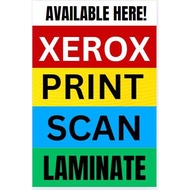 1pc PRINT XEROX SCAN Signage |  XEROX Tarpaulin Signage | 2ft x 3ft