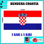 1 PC BENDERA CROATIA 3 KAKI x 5 KAKI / COUNTRY CROATIA FLAG
