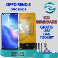 Lcd Oppo Reno 5 4G / 5G / Oppo Reno 6 4G / 5G Fullset Touchscreen Gratis Obeng Set + Lem