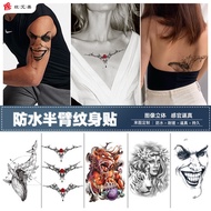 Flower Arm tattoo Sticker Half Arm Animal Black White Arm Waterproof tattoo Sticker Chest Sticker ta