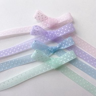 | (5 Yards) Transparent Dot Ribbon Bow Pattern Size 10 mm/1.0 cm