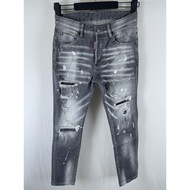 6058 Spring Summer DSQUARED2 Jeans Men's Wear D2 Trendy Men Washed Printing Simple All-Match Three-D