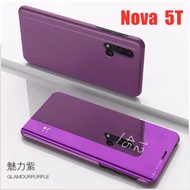 [ส่งจากไทย] เคสเปิดปิดเงา Case Huawei Nova 5T เคสหัวเว่ย โนว่า5T Nova5T Smart Case เคสฝาเปิดปิดเงา สมาร์ทเคส เคสตั้งได้ nova 5t เคสมือถือ