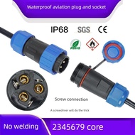 Solder-Free LD Aviation Plug Male Female Butt Waterproof Connector 2 Cores 3 Holes 4P Wire Quick Con
