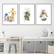 Star Wars Art Print R2d2 C-3po Bb8 Droid Empire Poster Yoda Decoration,No Frame Canvas Painting Gift