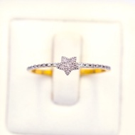 Happy Jewelry แหวนดาวเพชรบ่า ทองแท้ 9k 37.5% เพชรเกสร ME891