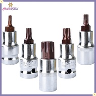 【COLORFUL】1pc T20-T70 Torx Head Screwdriver Bit Torx Bit Sockets 1/2inch Sockets Wrenches❀