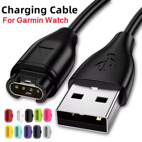 Charger Cable For Garmin Watch Forerunner 745 955 945 Smart Watch Charging Cable Dust Plug For Fenix