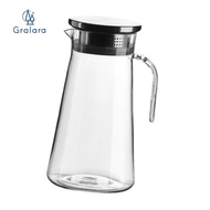 GRALARA Juice Jug Clear Milk Pitcher Spout Restaurant Water Jug Cold Water Pitcher and