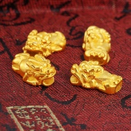 916 gold Lucky Copper Coin Pixiu Accessories Handmade DIY Beaded charm gold 916