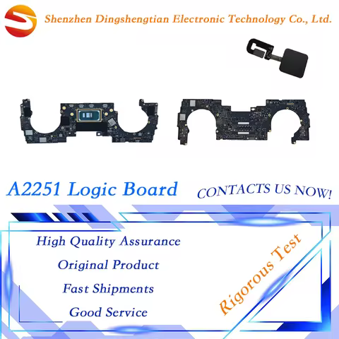 Replacement For MacBook Pro A2251 Logic Board 2020 13" 16G 500G 1TB i5 Motherboard With Touch ID 820