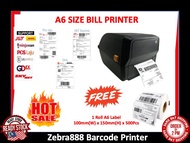 A6 Thermal AWB Waybill Printer Airway Bill Barcode Shipping Label 100mm Slip Pos Laju J&T DHL  Cityl