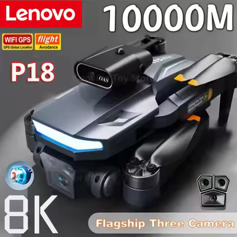 Lenovo P18 Pro Drone 8K Brushless Motor HD Photography Triple Camera Profesional Optical Flow Positi