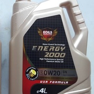 EOILS ENERGY 5000 SAE 0W20 (4L) (Fully) Real Original, High Quality, Upgraded Substances, Non Counterfeit 0W20