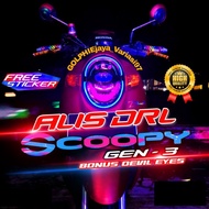 LAMPU ALIS DRL BONUS MATA DEVIL EYES SCOOPY 2017 2018 2019 SCOOPY R12 SCOOPY DONAT LAMPU SENJA SCOOP