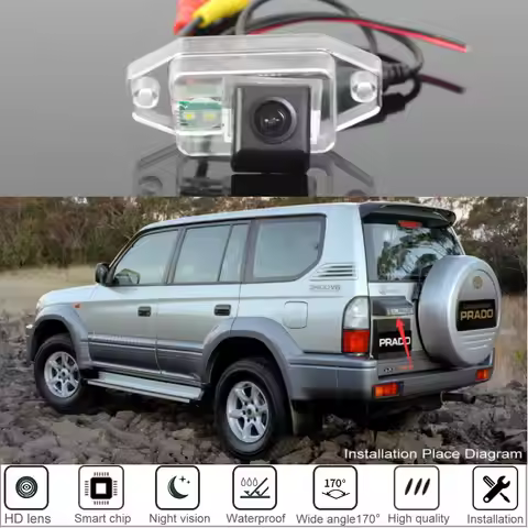 Car Rear View Camera Auto Backup Reverse Parking Rearview Camera for Toyota Land Cruiser Prado (90) 