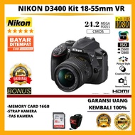 NIKON D3400 KIT LENSA 18-55MM VR FREE ACCESORIES KAMERA