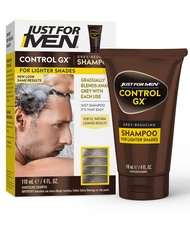 Just for Men Control GX Grey Reducing Shampoo for Lighter Shades of Hair, Blonde to Medium Brown, Gr