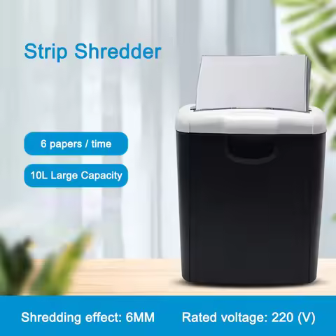 Paper Shredder 220V Electric Document Shredder 10L Paper Cutter Strip Mini Super Shredding paper cru