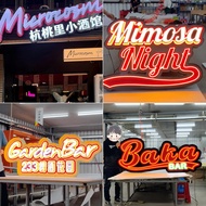 Hotel Bar American Retro Luminous Character Billboard Door Signboard Outdoor Waterproof led Neon Lig