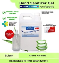 HAND SANITIZER GEL CRYSTAL CLEAN 5 LITER ANTISEPTIC 70%