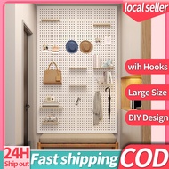 Metal Pegboard Mobile DIY Design pegboard Free Tool Panel Hooks Storage Rack for Kitchen Living Room