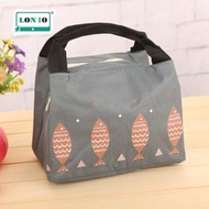 集寶 - 加厚鋁箔帶飯保溫袋│便當保溫包│飯盒袋│午餐包│灰色 (QCW)