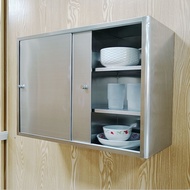 💘&amp;Stainless Steel Bathroom Wall Cupboard Wall Cabinet Sliding Door Kitchen Cupboard Cupboard Balcony Sliding Door Locker