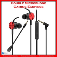 BEC15 GAMING Double Mic Microphone Earpiece Earbud Earphone Ear Fon Bud Quality Earpiece HIFI Sport 
