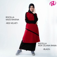 TERBARU Setelan Baju Olahraga Wanita Berhijab Jumbo Rocella Ravena Rinjani Atasan Kaos Ravena dan Rok Celana Rinjani Setelan Baju Olahraga Senam Yoga Jogging Wanita Dewasa BISA COD GRATIS ONGKIR