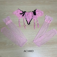 Women's Lingerie Accessories Stocking Garter Belt Premium Lace Pink Lace Ac100D