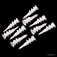 50pcs Drywall Nylon Ribbed Anchor; Self Drilling Wall Drywall Plastic Nylon Anchor for M4-M5 screws