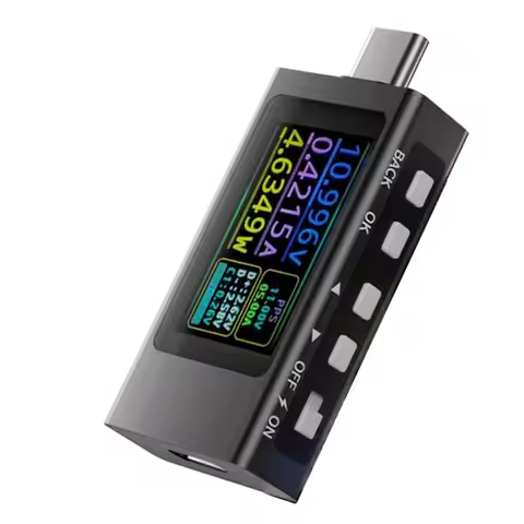DT42-KOWSI Digital Multimeter USB C Power Meter Tester With LCD Display, Digital Voltmeter Type C Vo