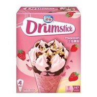 雀巢DRUMSTICK士多啤梨甜筒多件裝6(4x115ml) HK (急凍-18°C) (附送1件乾冰)