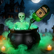 Juome Halloween Decorations Indoor - Witches Cauldron with Skeleton Prop and Mist Maker Floating Pot
