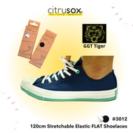 CITRUSOX GGT Tiger Stretchable Rubber Elastic FLAT Shoelaces (120 cm) #3012