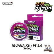 Pe WEEBASS IGUANA X8 Braided 8 Multicolor Size 100 Meters Braided Line X8