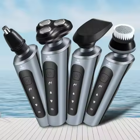 New 9D Electric Shaver for Men USB Car-mounted High-power Full-body Wash Beard Knife Four-in-one Rec