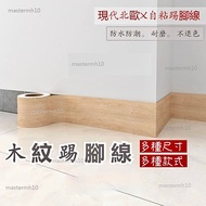 Baseboard Self-Adhesive Wall Stickers Waterproof Wood Grain Baseboard Door Frame Corner Floor Window