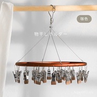 Sock Rack Hanging Underwear Hanger Multi-Clip Handy Tool Drying Socks Stainless Steel Disc Drying Do